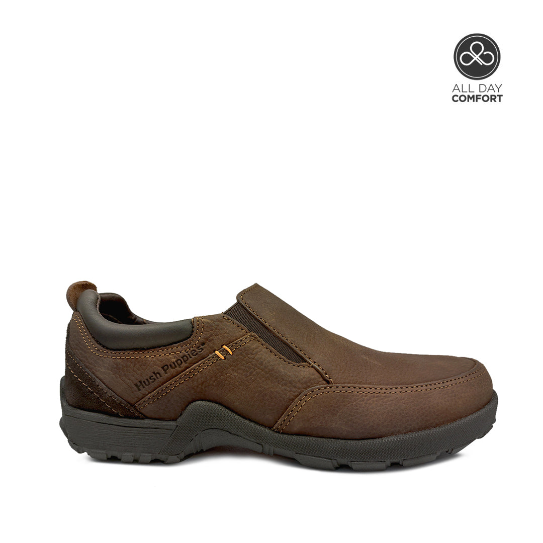 Casuales slip on Roberto para hombre color café - HUSH PUPPIES
