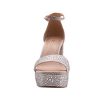 Sandalias de tacón Omega para mujer color plateado