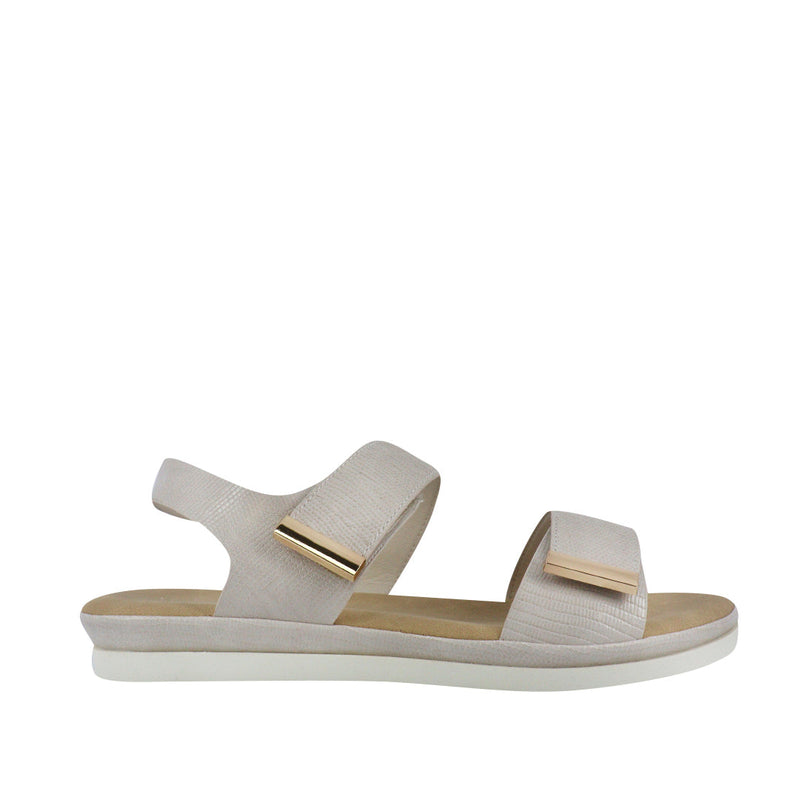 Sandalias flats Carlota para mujer color blanco