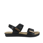 Sandalias flats Carlota para mujer color negro