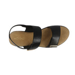 Sandalias flats Carlota para mujer color negro