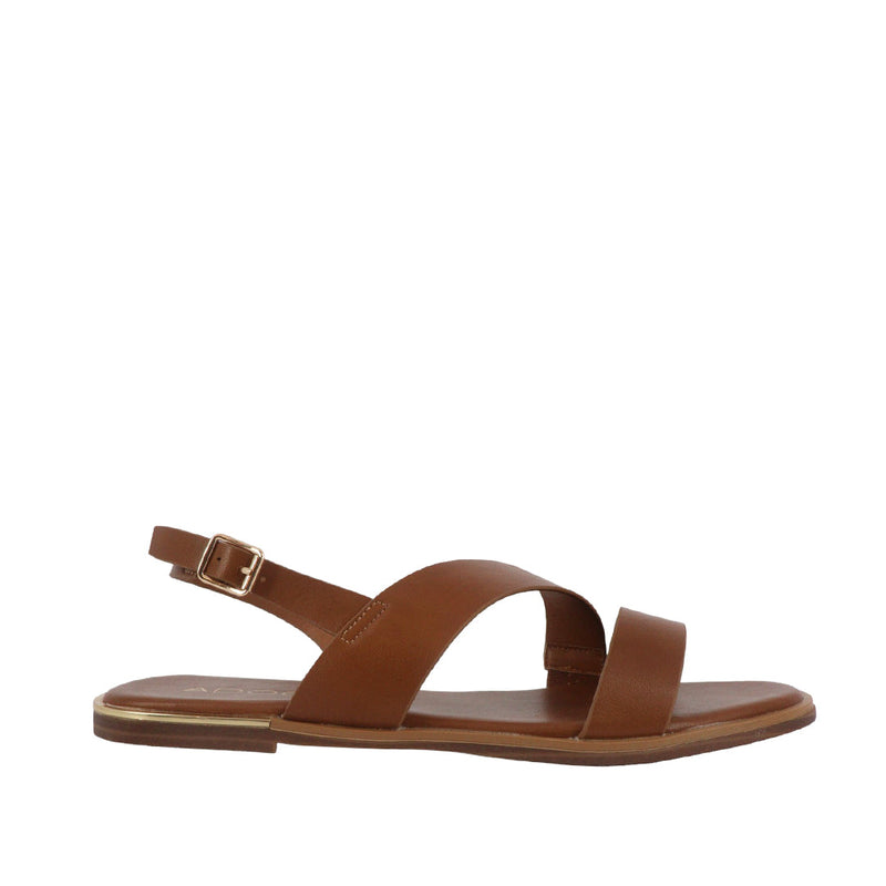 Sandalias flats Galatea para mujer color tan