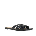 Sandalias flats Dariana para mujer color negro