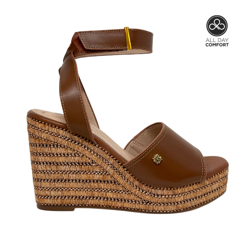 Sandalias de plataforma Cleo para mujer color tan
