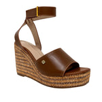 Sandalias de plataforma Cleo para mujer color tan