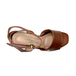 Sandalias de plataforma Cleo para mujer color tan