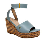 Sandalias de plataforma Cleo para mujer color celeste
