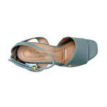 Sandalias de plataforma Cleo para mujer color celeste