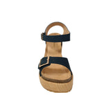 Sandalias de plataforma Carmina para mujer color navy