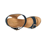 Sandalias de plataforma Carmina para mujer color navy