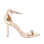 Sandalias de tacón Brazen para mujer color dorado