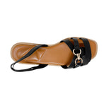 Sandalias flats Ophelia para mujer color negro