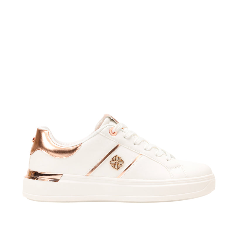 Tennis Kristen para mujer color blanco y oro rosa