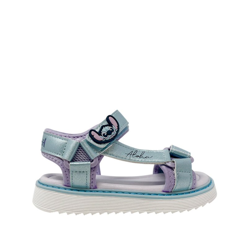 Sandalias Stitch para niña color celeste