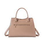 Cartera satchel Zilia para mujer color arena