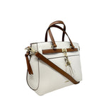Cartera satchel Nicola para mujer color hueso