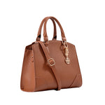 Cartera satchel Lauren para mujer color tan