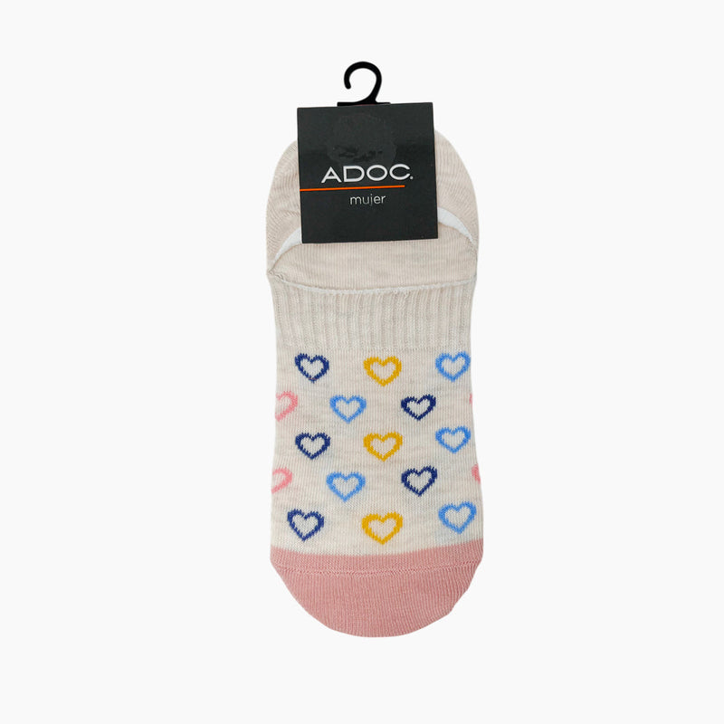 Punteras invisibles Corazon unisex color rosado