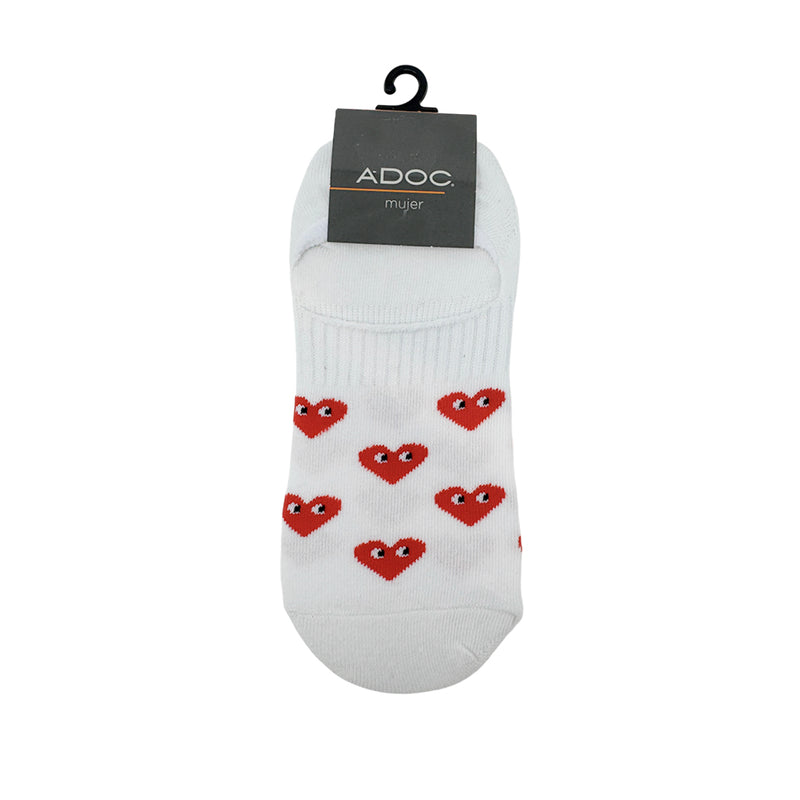 Punteras invisibles Heart unisex color blanco