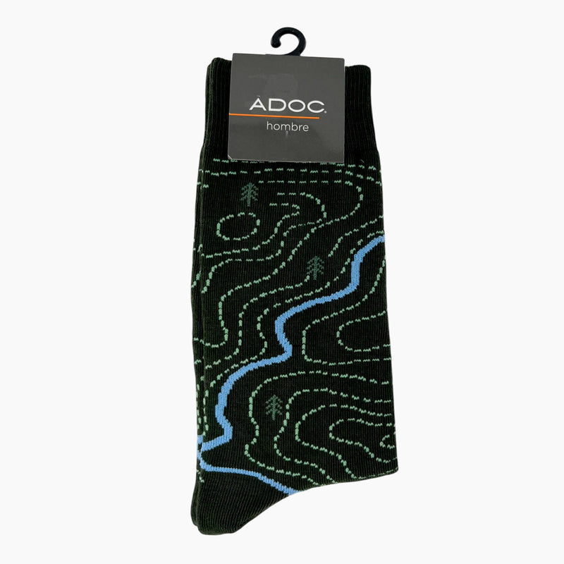 Calcetines Mapa unisex color verde