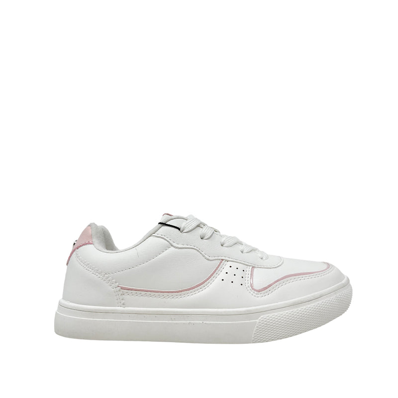 Tennis escolares Asha para niña color blanco y rosado