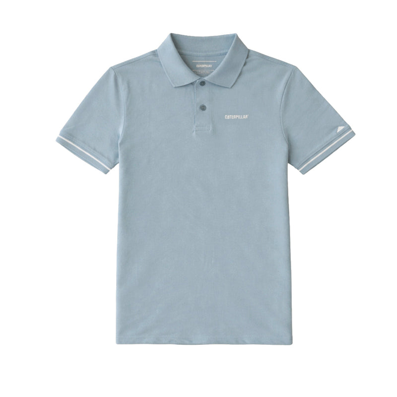 Camisa polo Slim para hombre color celeste