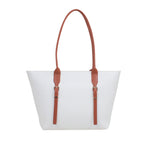 Cartera tote Adia para mujer color hueso