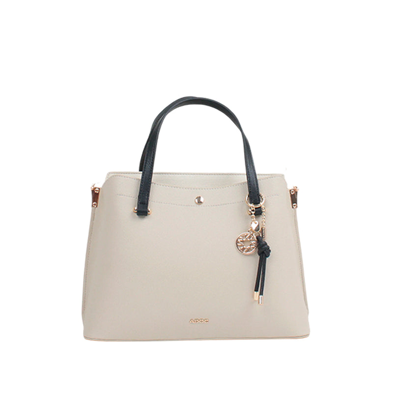 Cartera satchel Bunty para mujer color beige