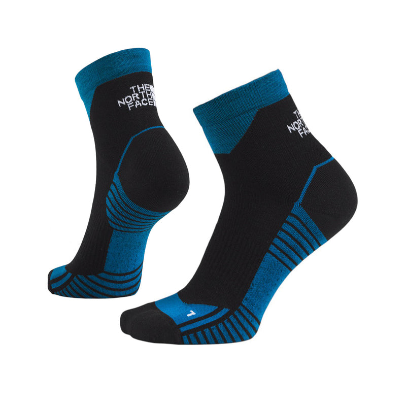 Calcetines Hiking Quarter unisex color negro y aqua