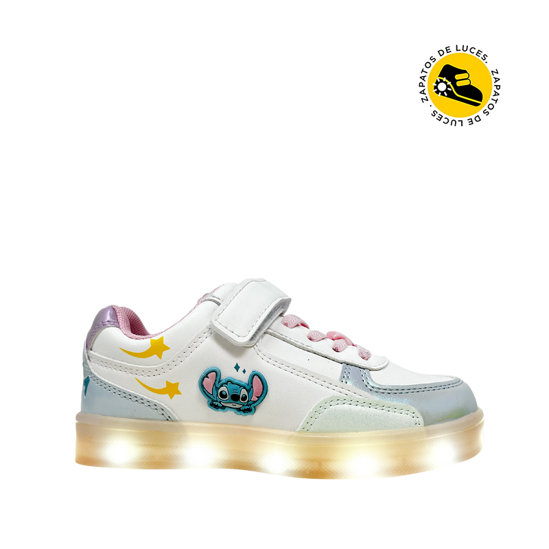 Sneakers Stitch para niña color celeste