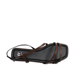 Sandalias flats Nagini para mujer color café