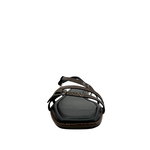 Sandalias flats Nagini para mujer color café