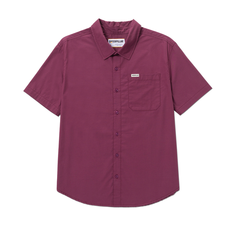 Camisa Poplin para hombre color vino