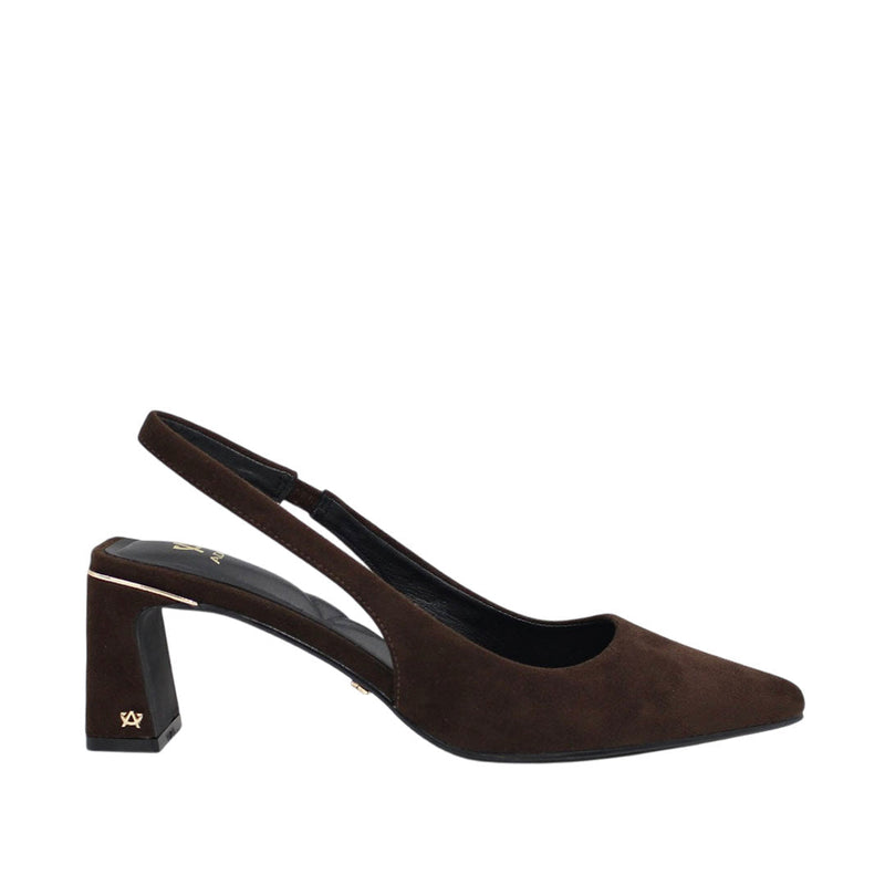 Tacones slingback Wiley para mujer color café