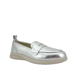 Mocasines Jolie para mujer color plateado