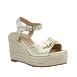 Sandalias de plataforma Cristy para mujer color dorado