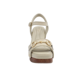Sandalias de tacón Giana para mujer color hueso